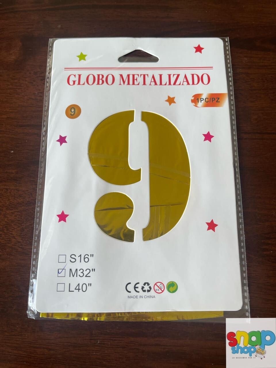 Globo #9 dorado 32&quot;