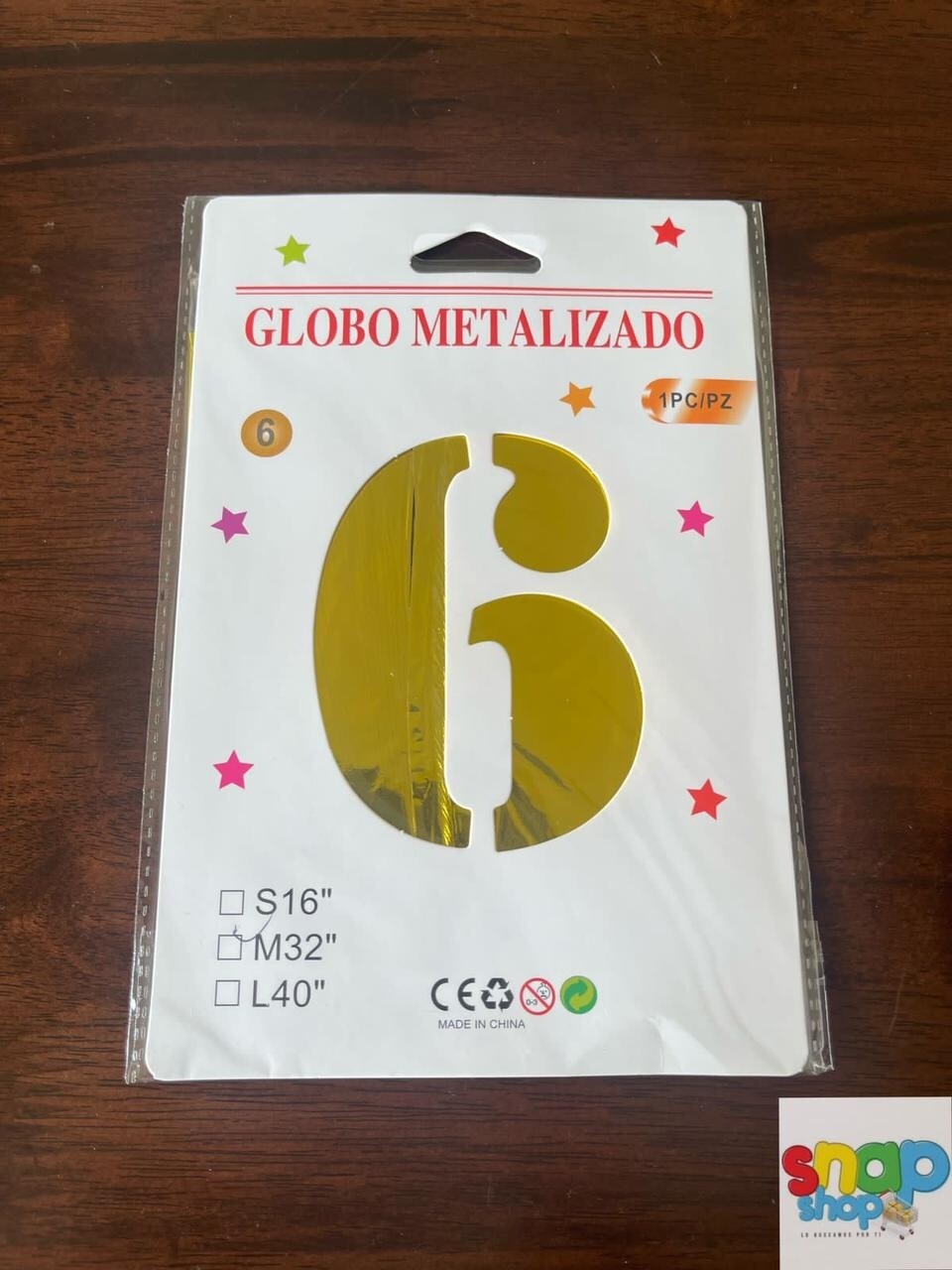 Globo #6 dorado 32&#39;