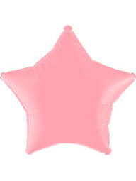 Globos figura de estrellas rosa claro metálico 18”