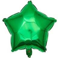 Globo figura Estrella color verde 18”