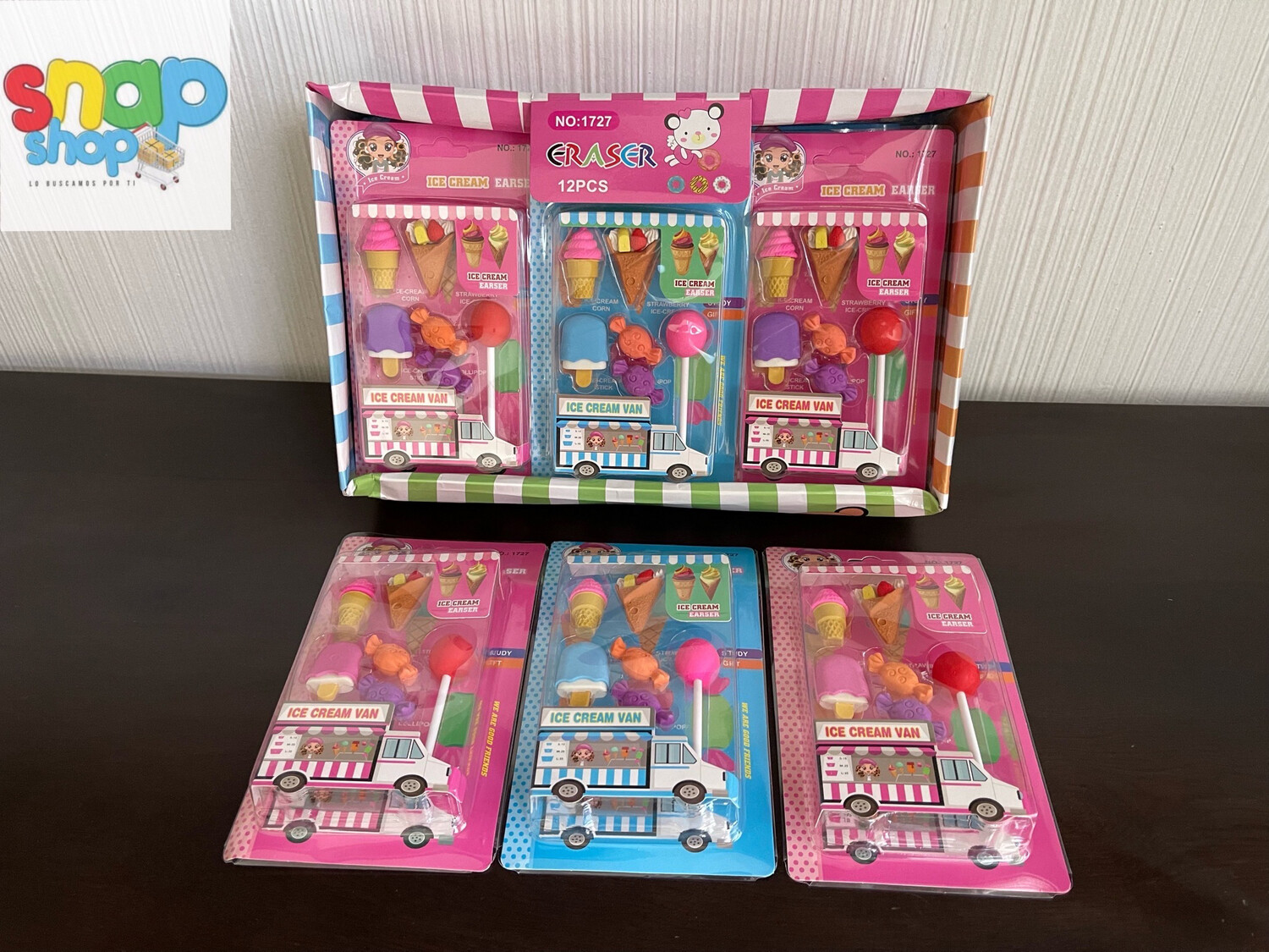 Set de borradores Ice Cream postres 