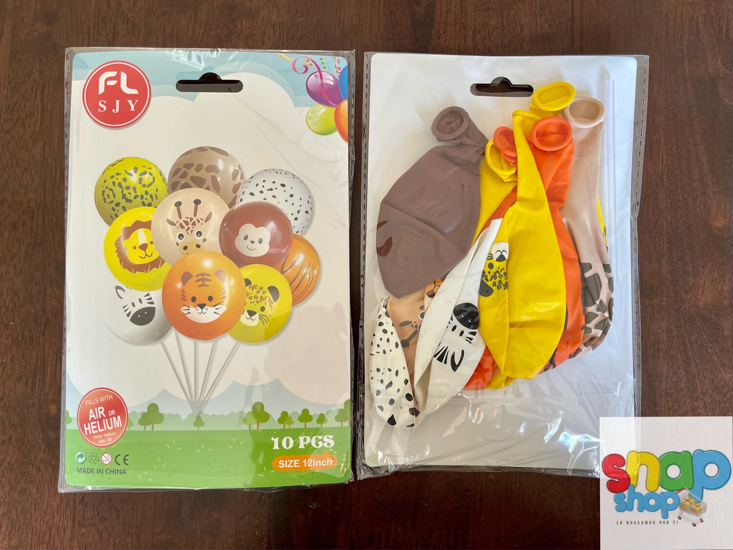 Set de globos látex Safari