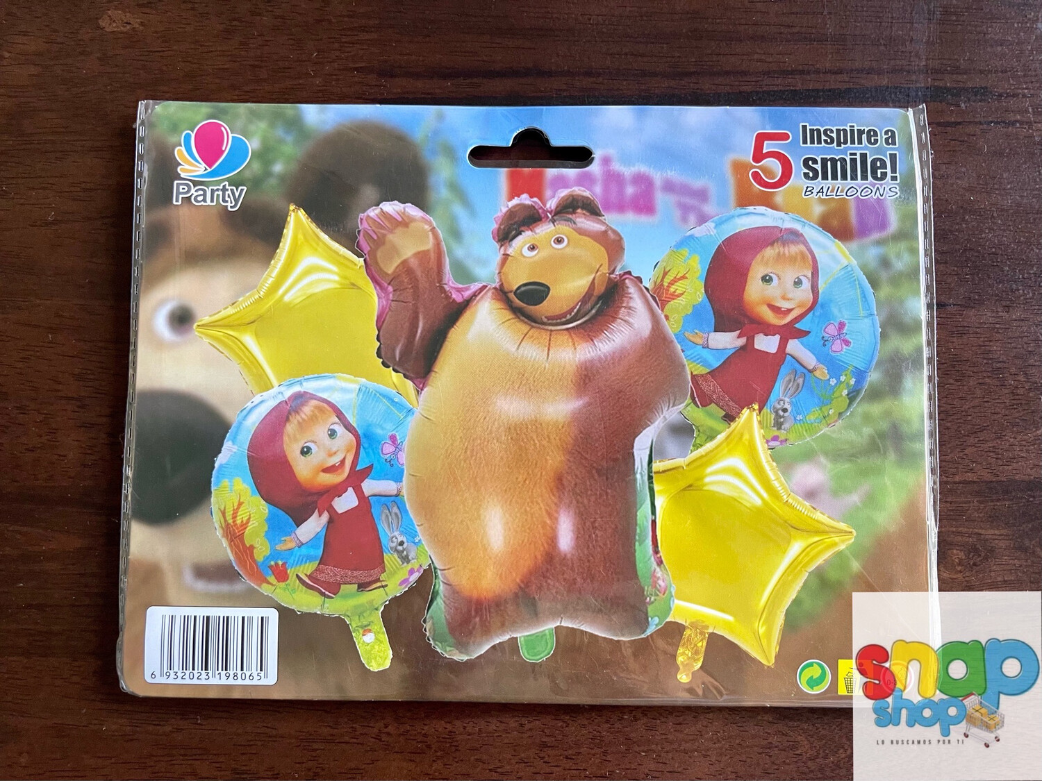 Set de globos Oso de Masha