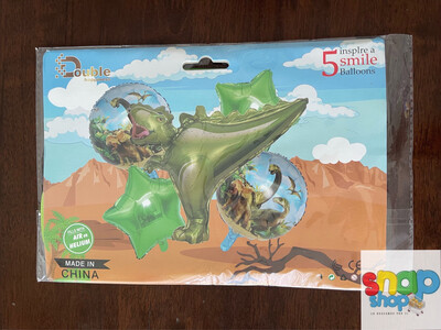 Set 5 globos Jurassic Dinosaurios 🦖