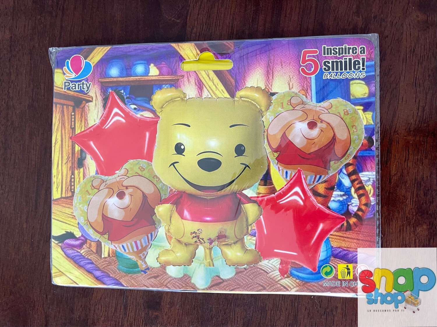 Set 5 globos Winnie Pooh