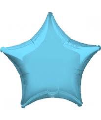 Globos figura de estrella celeste 18”