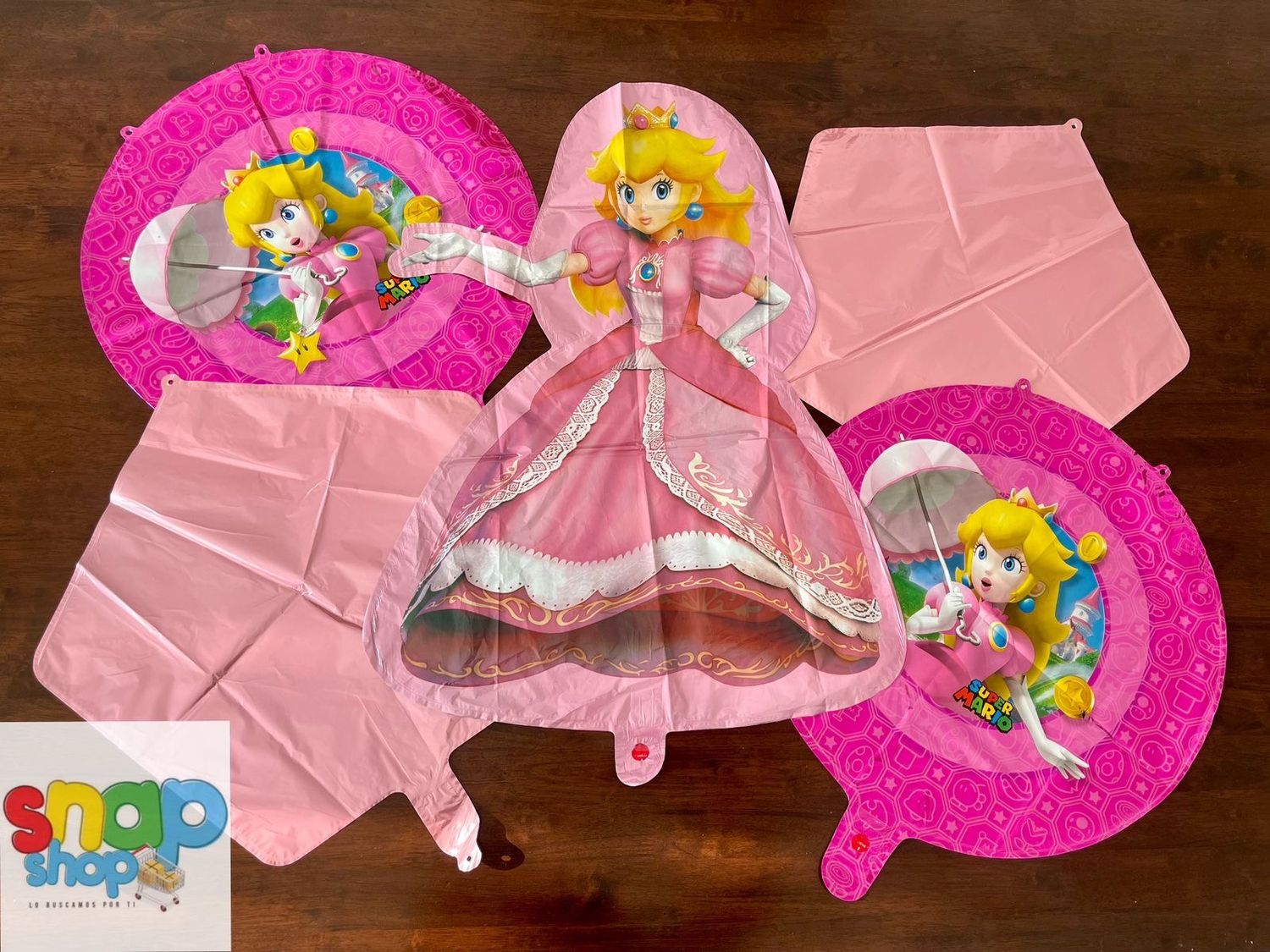 Set de globos Princesa Peach de Mario Bros
