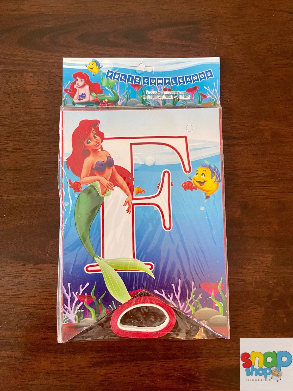 Letrero Feliz Cumpleaños de Sirenita Ariel