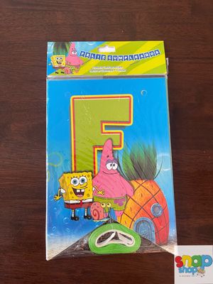 Letrero de Feliz Cumpleaños Bob Esponja