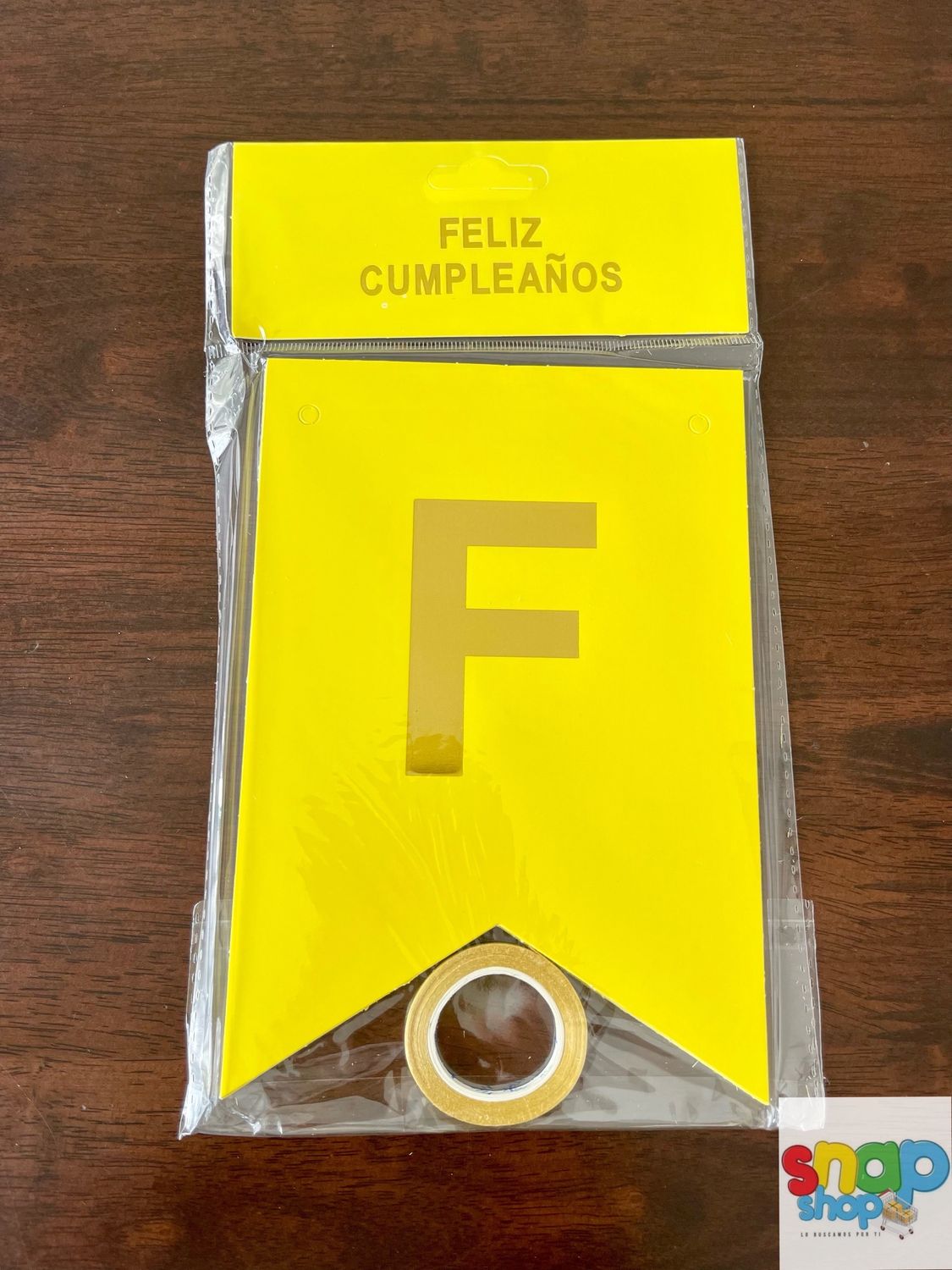 Letrero Feliz cumpleaños Amarillo
