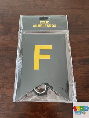 Letrero Feliz cumpleaños Negro