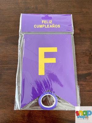 Letrero Feliz cumpleaños Morado