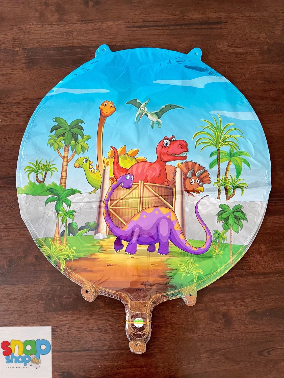 Globo metálico redondo Dinosaurio 🦖 infantil