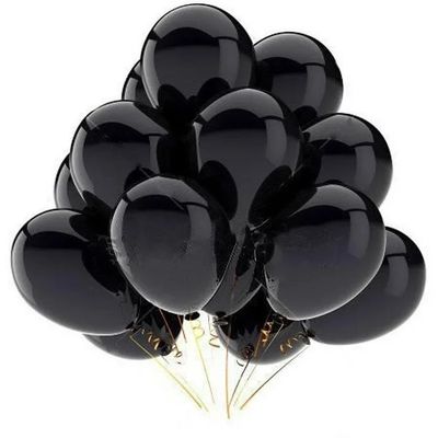 Paquete de 24 globos látex negros 🎈#9
