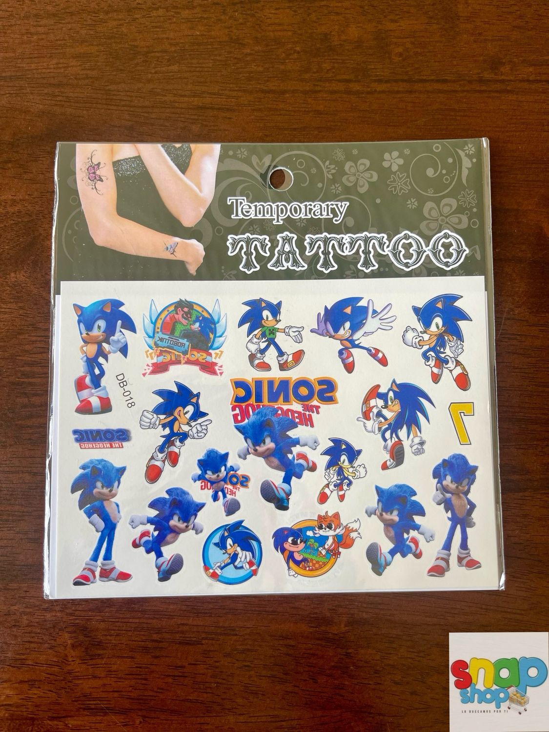 Tatuajes infantiles Sonic