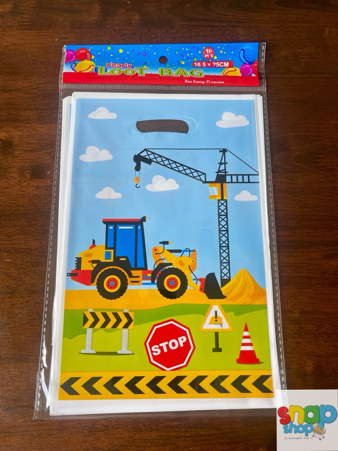 Paquete 10 bolsas para dulces 🍬Construcción 🚧