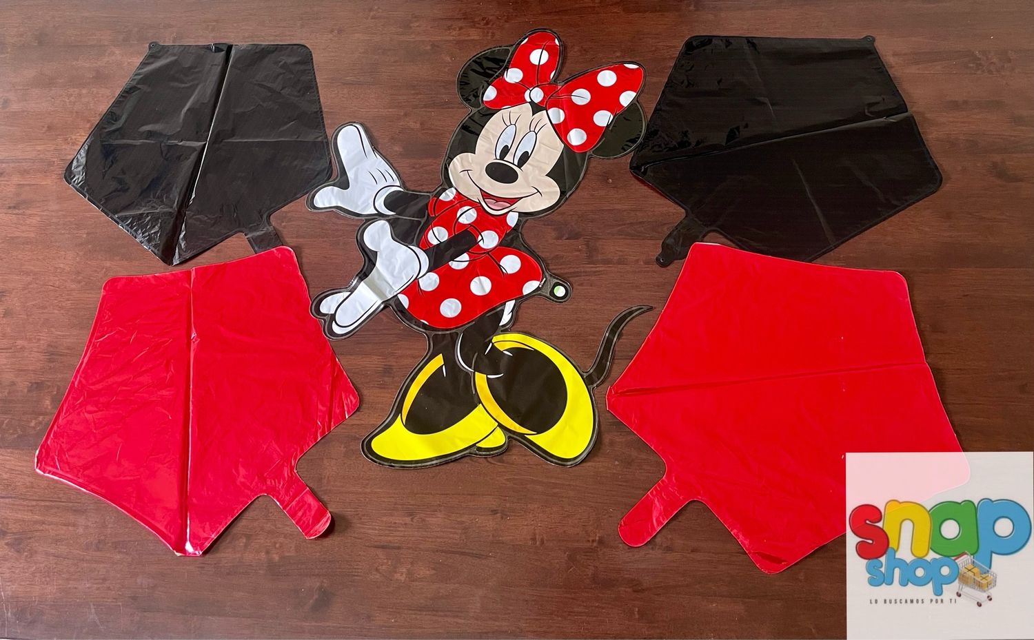 Set de globos Minnie Mouse roja