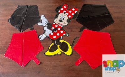 Set de globos Minnie Mouse roja