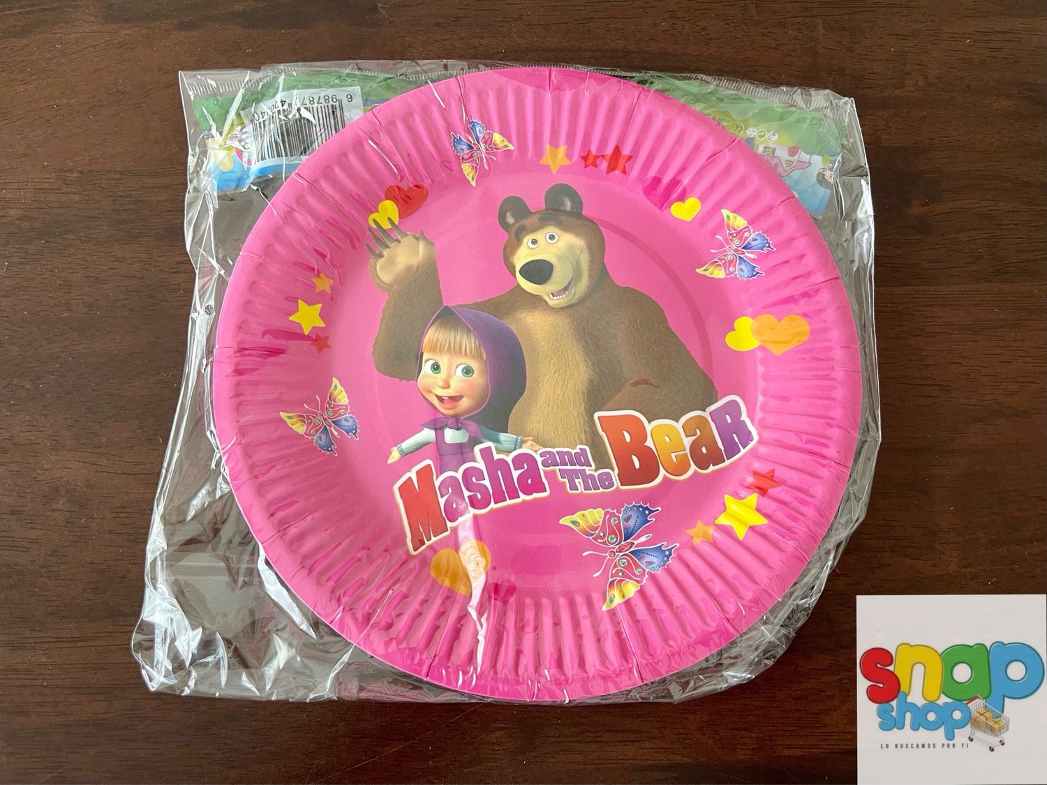 Paquete 10 platos Masha y el Oso