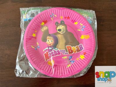 Paquete 10 platos Masha y el Oso