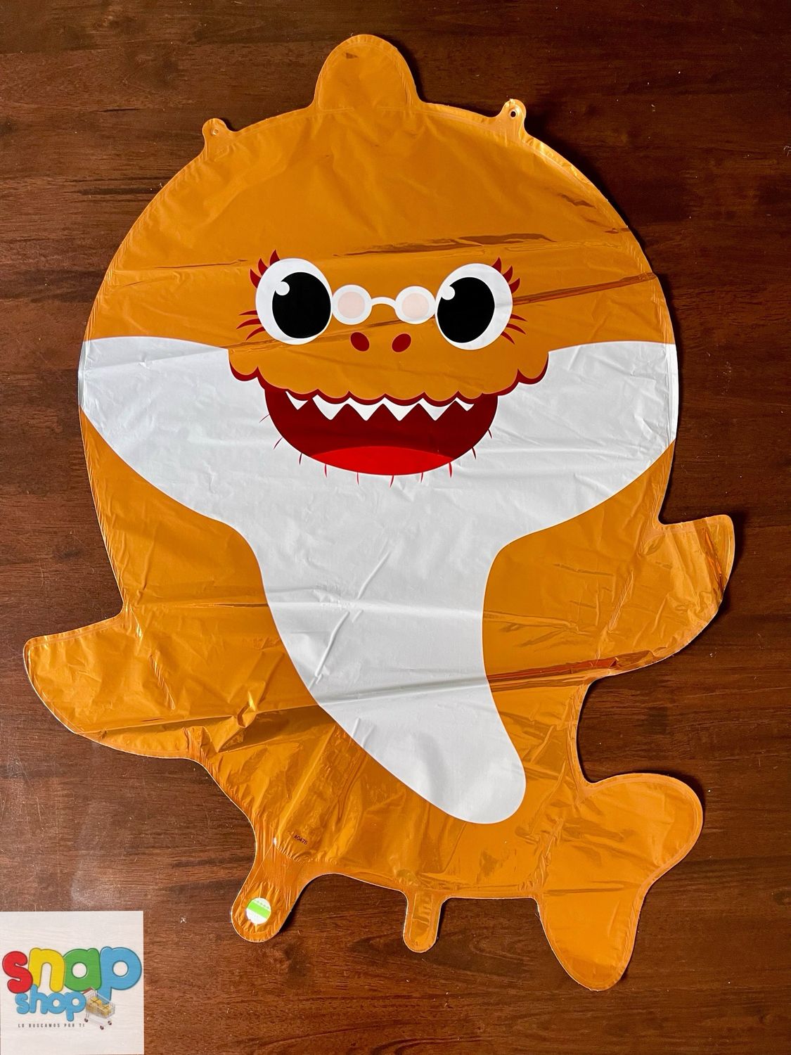 Globo figura Baby Shark anaranjado