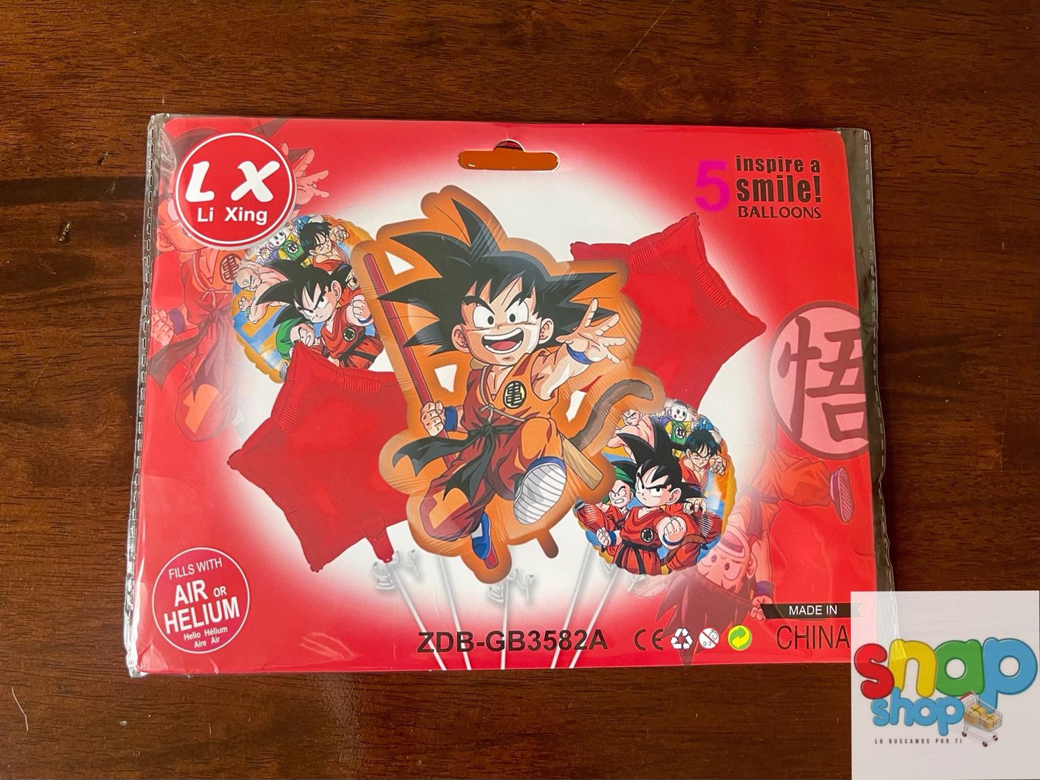 Set de 5 globos Dragon Ball