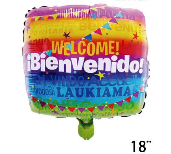 Globo metálico Bienvenido