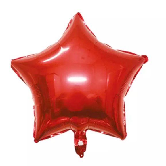 Globo metálico estrella pequeña Roja ⭐️ 9”