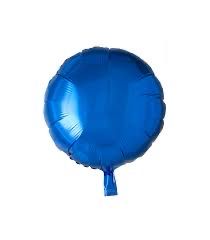 Globo metálico redondo azul