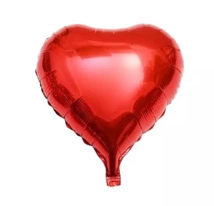 Globo metálico corazón pequeño rojo ❤️