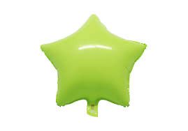 Globo estrella verde pastel 18”