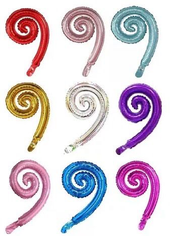 Globos metálicos curlys en espiral 🌀