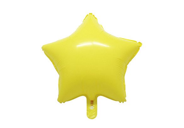 Globo estrella Amarillo pastel 18”