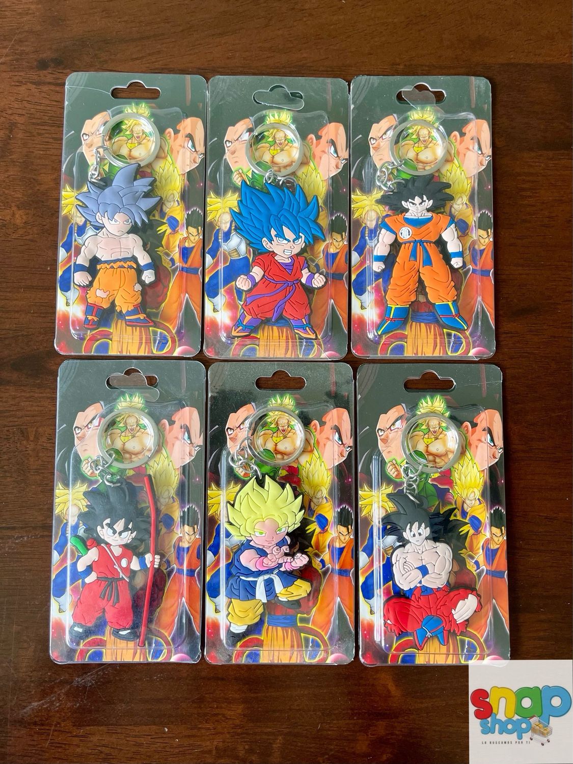 Llaveros empacados Dragon Ball