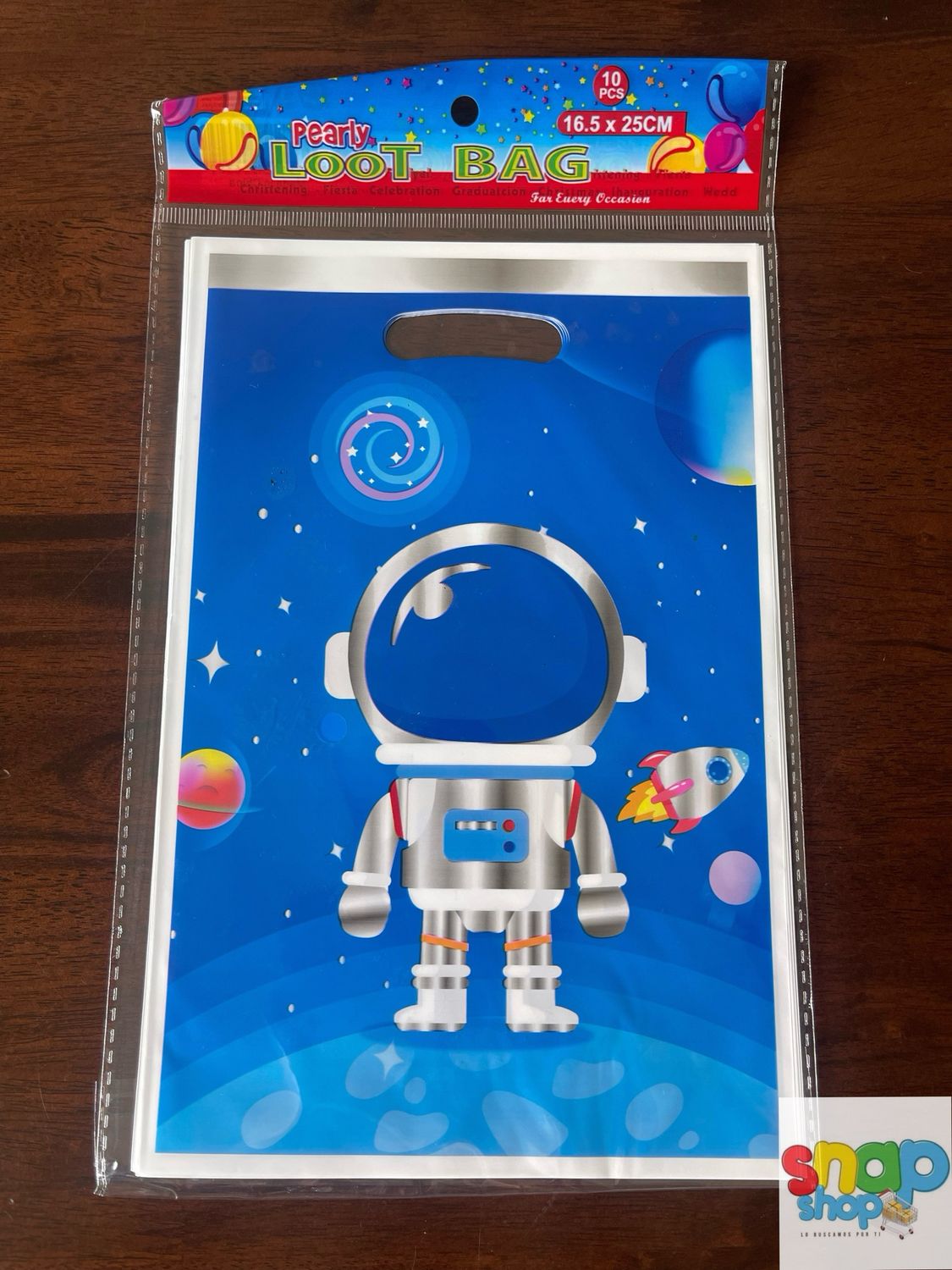 Paquete 10 bolsas para dulces Astronauta 🚀