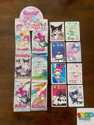 Paquetes de 12 sobres de cartas sorpresas Kuromi y sus amigos