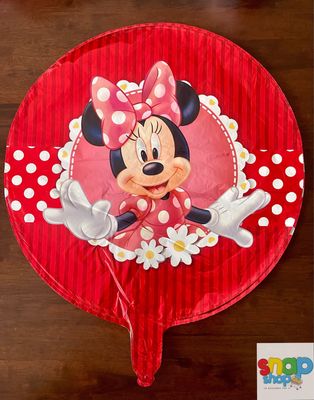 Globo Metálico Minnie Mouse Roja