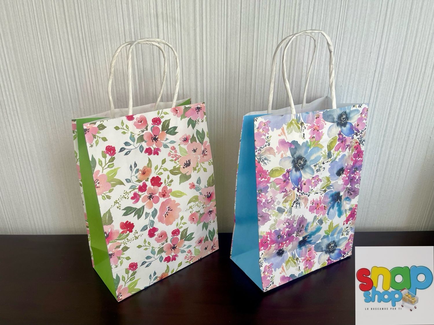 Bolsas para regalos diseño floral