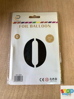 Globo #0 color negro 32”