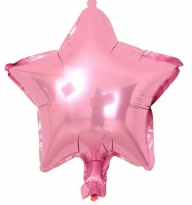 Globo estrella rosado claro metálico pequeña 9”