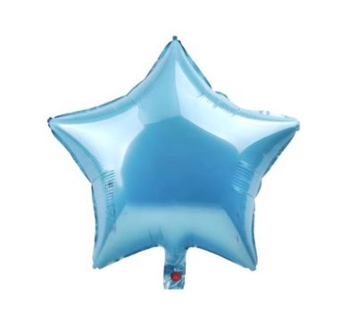 Globo estrella celeste 9”