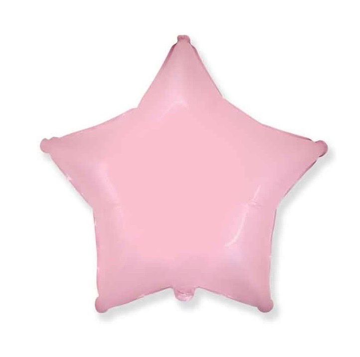 Globo estrella Rosado pastel 9”