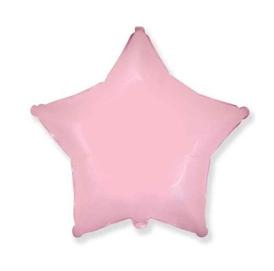 Globo estrella Rosado pastel 9”