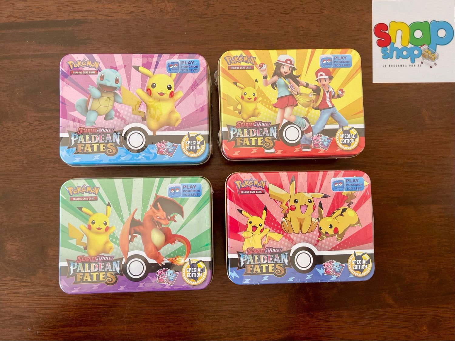 Caja Metálica Cartas Pokemon
