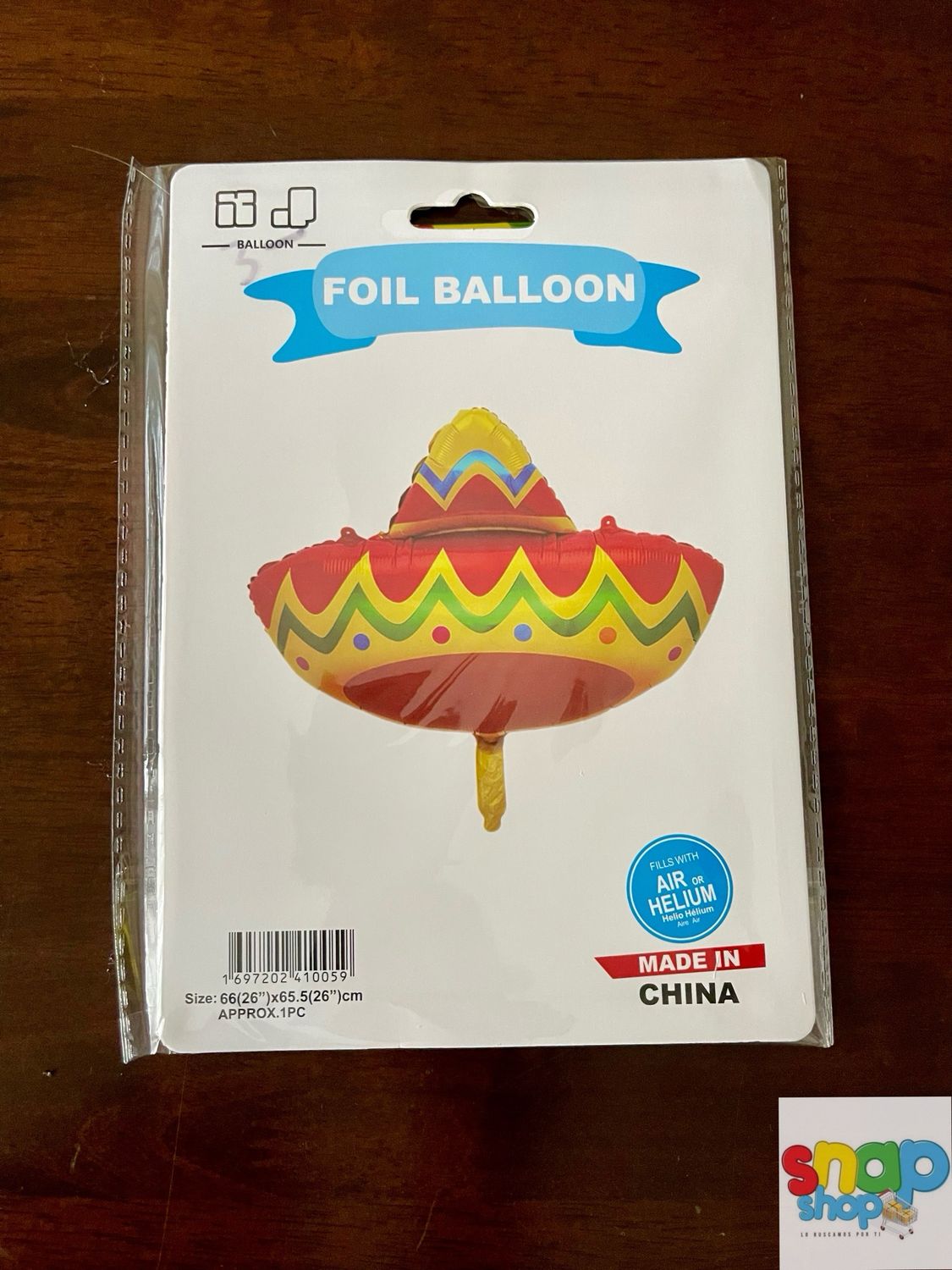 Globo figura sombrero fiesta Mexicana