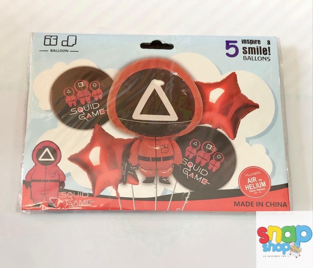 Set de globos de Calamar