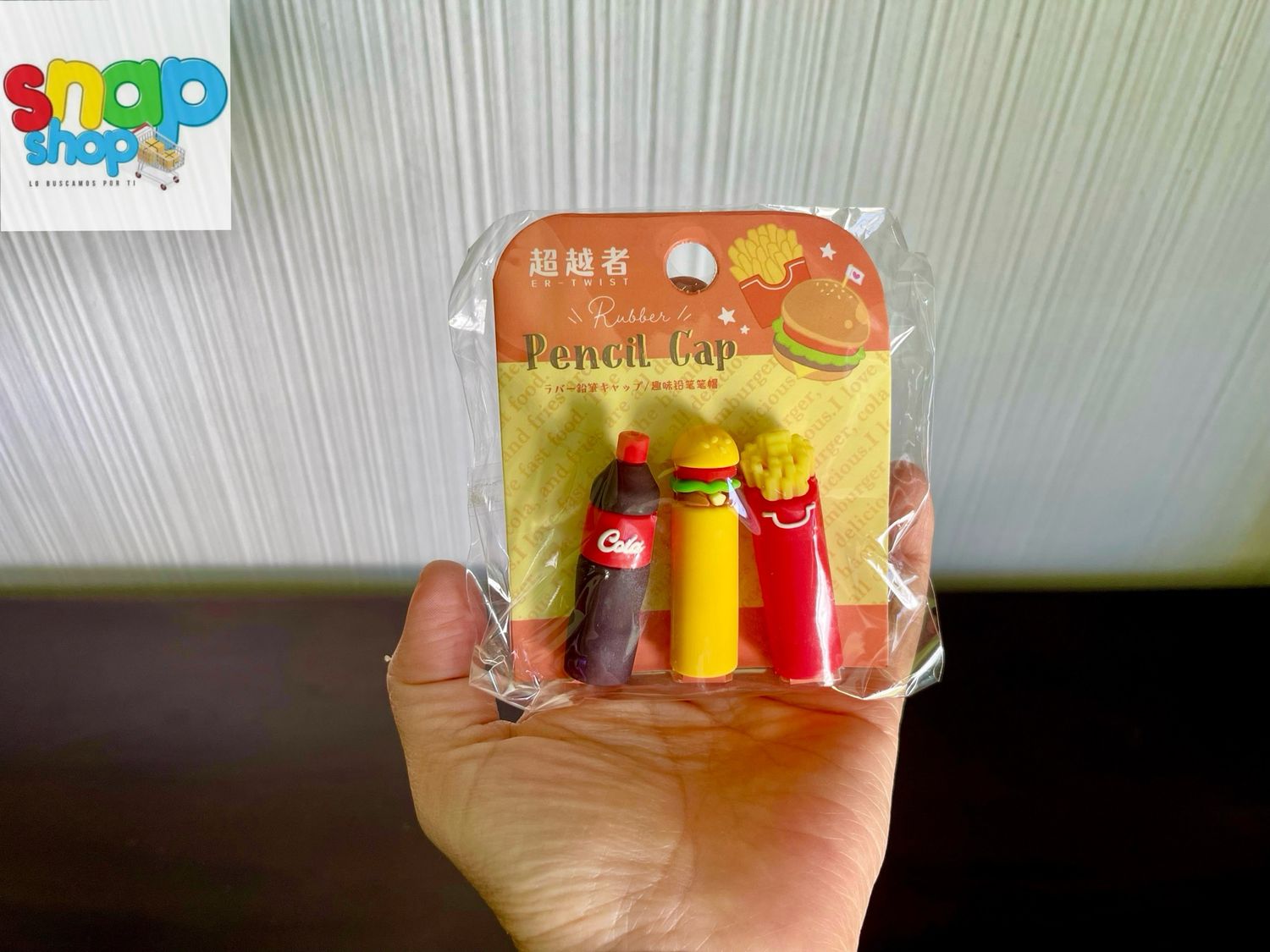 Set de Tapa de lápiz o lapicero ✏️✒️ diseño 🍟🍔🥤