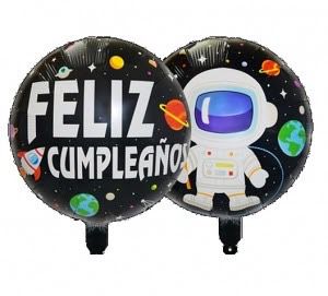 Globo metálico redondo Astronauta 🚀