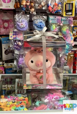 Arreglo de peluche 🧸 Caja de acetato con Chonga