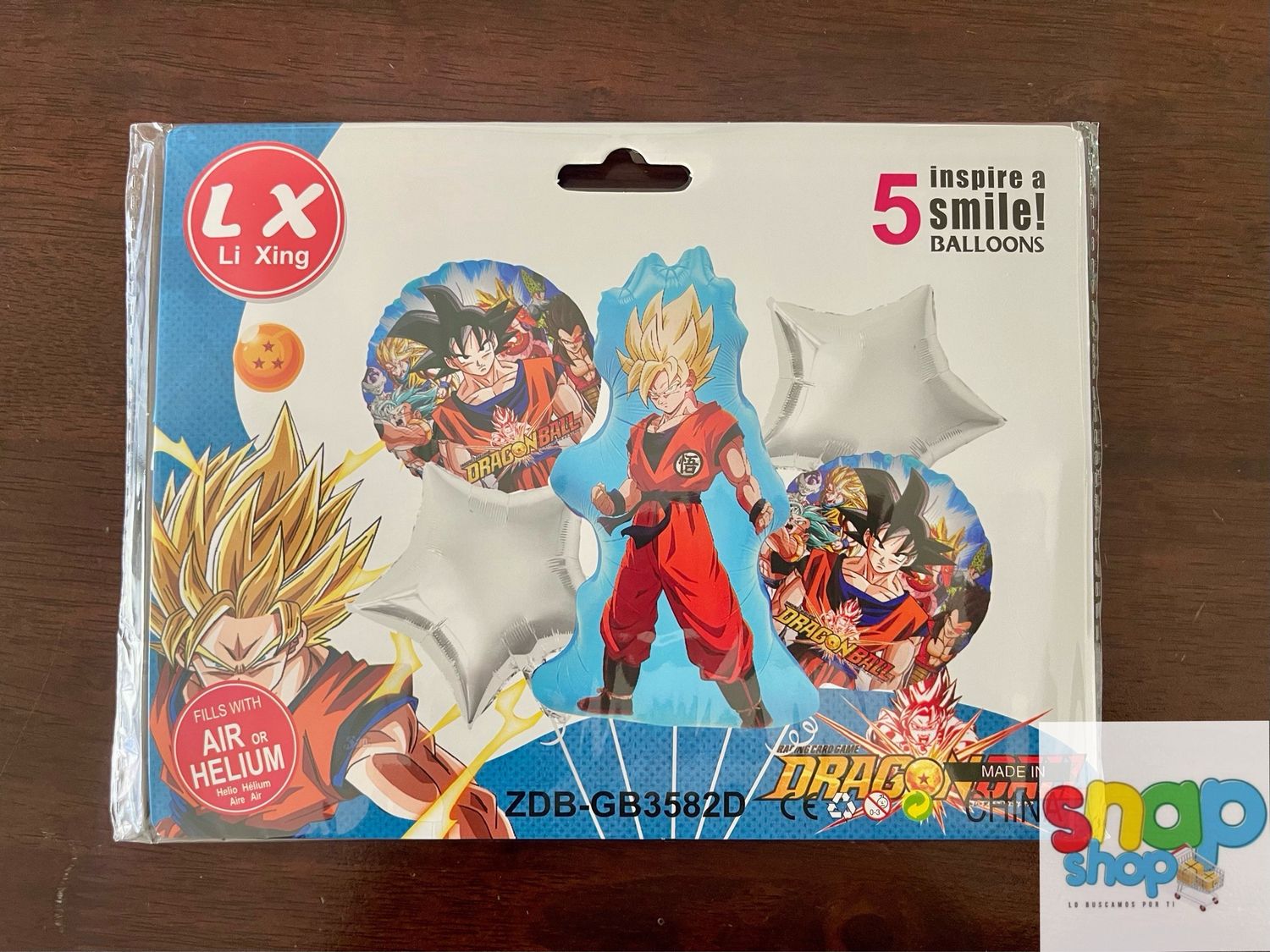 Set 5 globos Dragon Ball